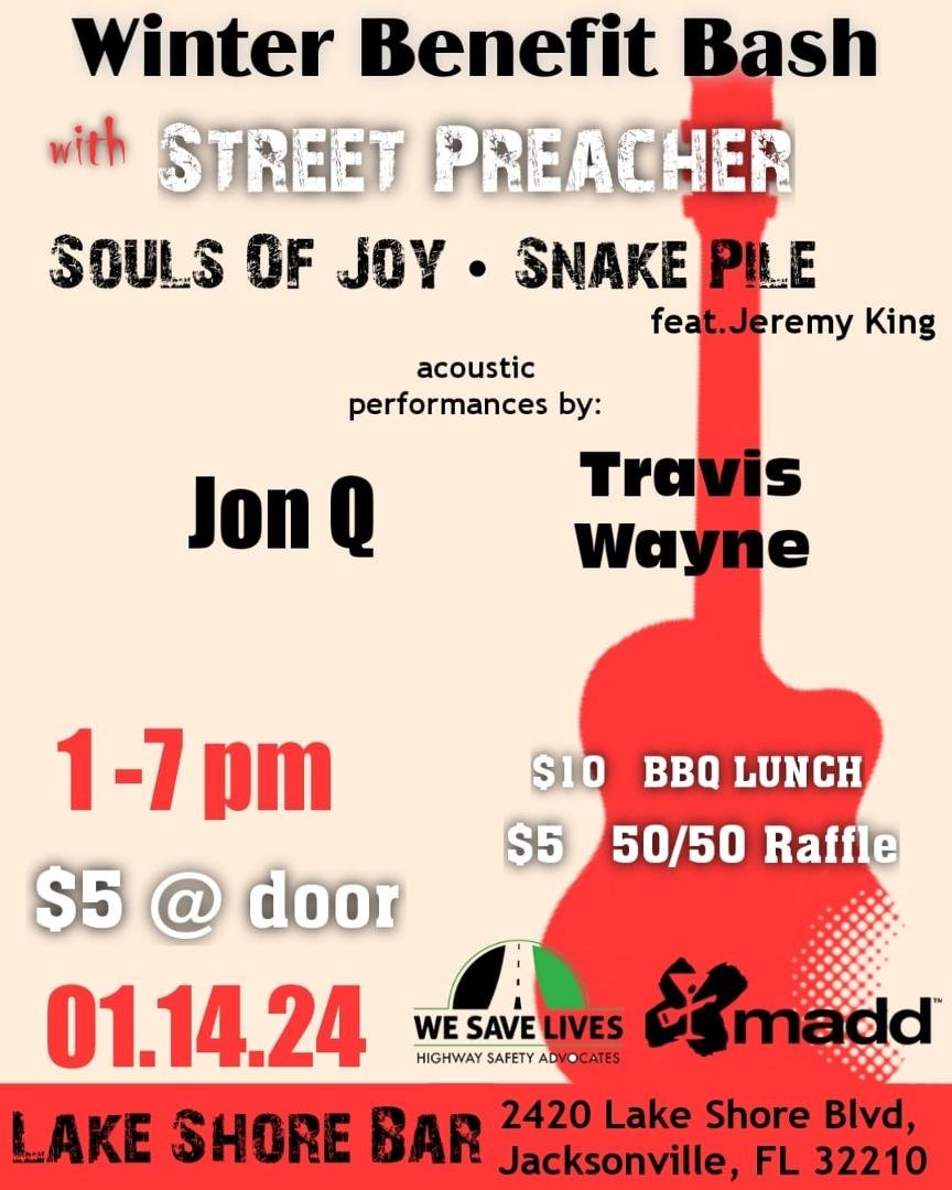 Come on out!  Winter can't keep the Music from flowing!