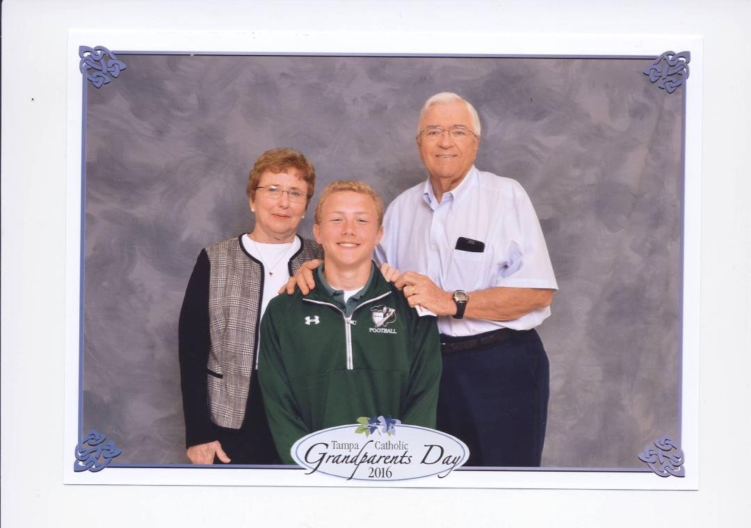 GrandParents day with Cha-Cha, AKA Grandson Charlie Dean....he is sitting down....standing he is taller than me...9th grader
