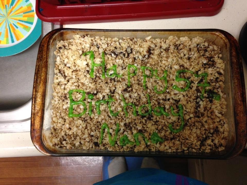WOW, cool!! I got rice krispy squares in stead of cake!! 😎 oh! Ya!!