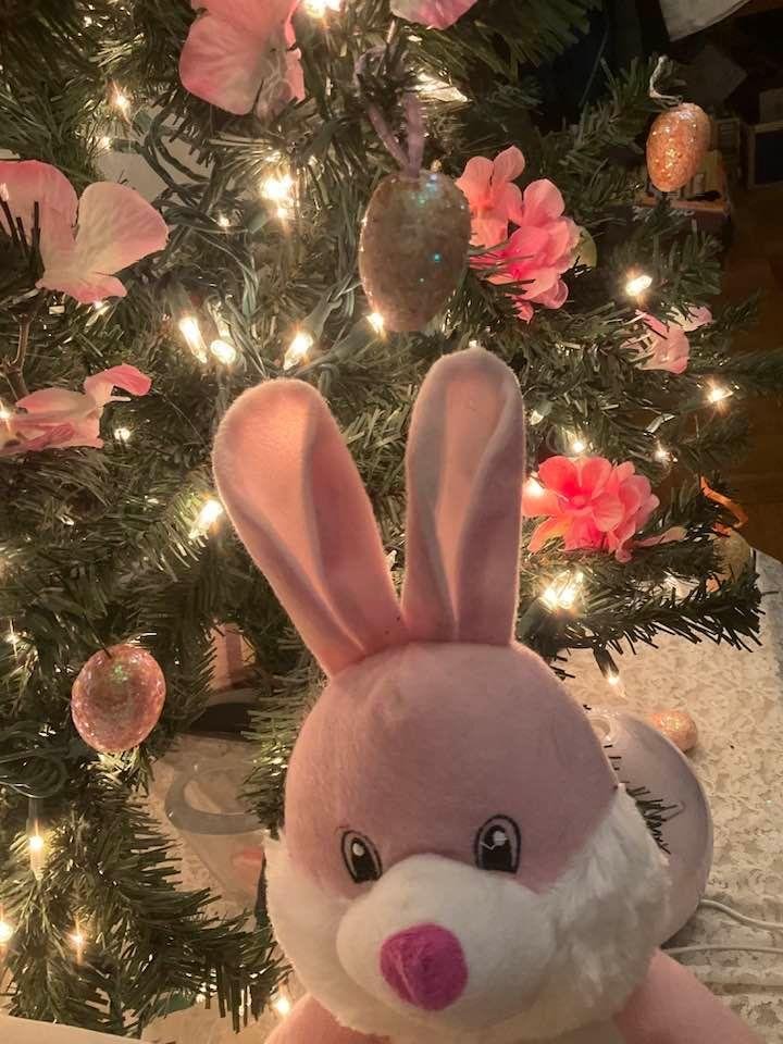 Easter Bunny with Easter Tree