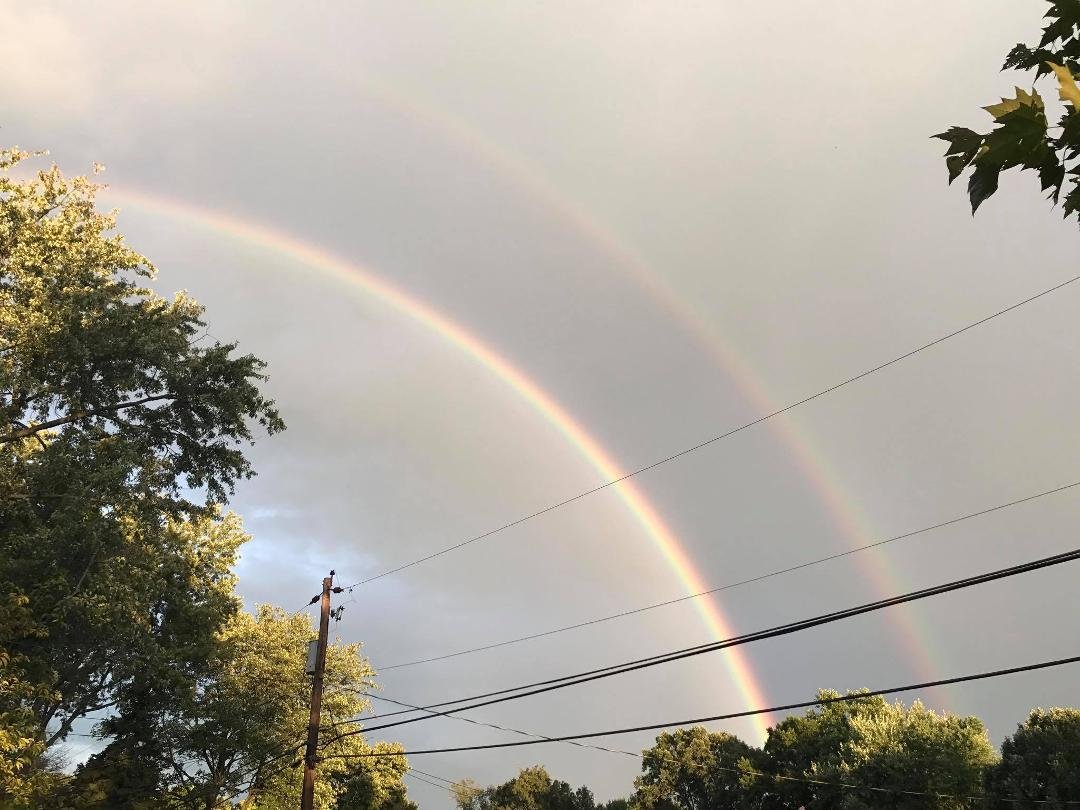 Double rainbow in Bethlehem. Looking for the pot of gold.