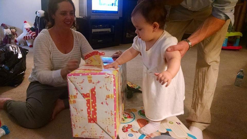 I wish everyone the merriest Christmas and happiest new year. I am expecting my 8th grandchild in May. I am truly blessed with such a wonderful family.
This is Melissa's little girl. She was a year old on December 11.