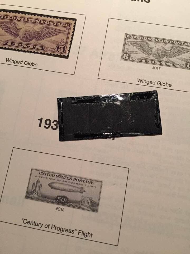 Trying to show the mount. It’s like a picture frame. The stamp is backed by a black backing. Then it is surrounded by the cover. And then the cover is adhered to the backing piece.