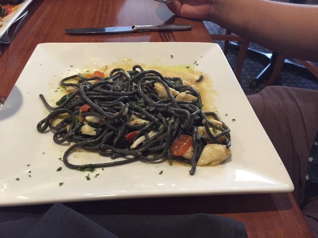 Black spaghetti at La Tavola in Little Italy