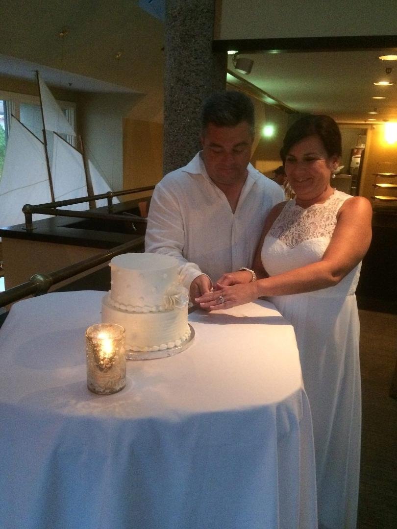 Cake cutting time.