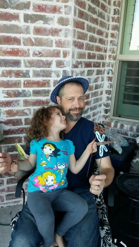 My nephew, Justin, and his daughter ( my great-niece, Sophia)
Enjoying each other 's company this Thanksgiving weekend.