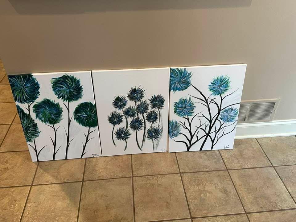 Finished my DIL’s request for a three part paining to put in her office. What do you think?
