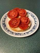 I don't always take pictures of food but, when I do, I take pictures of fresh greenhouse tomatoes given to me by my good friend Charlie. Sorry for the quality of the picture but I was shaking with excitement. This is my fav
