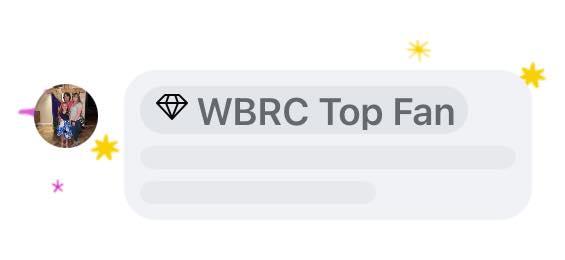 With WBRC 6 News – I just earned their WBRC Top Fan badge!🎉