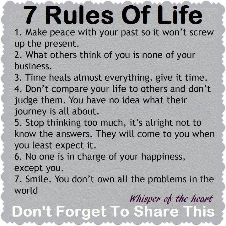 7 rules of life