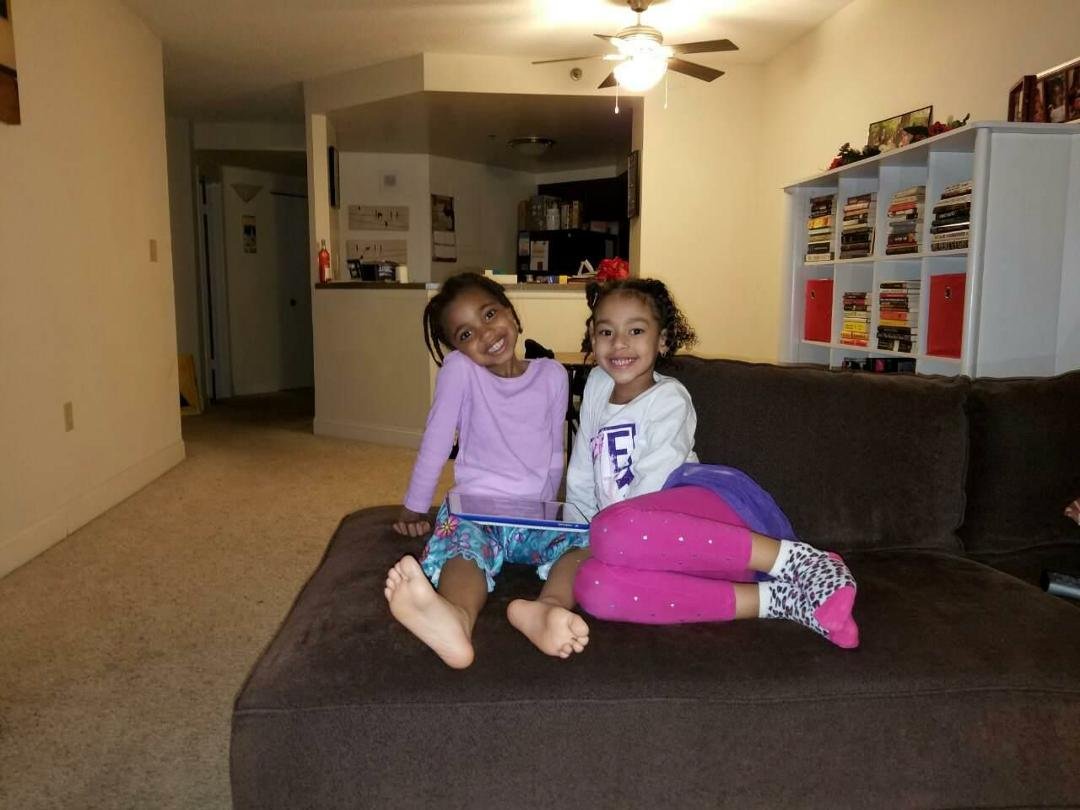 Amari and Avery my great grand daughters together.