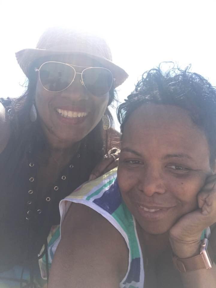 Margie and I just relaxing at the beach!