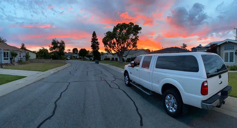 No, that’s not the looters’ fires, just a beautiful sunset!