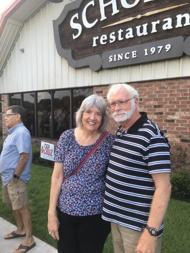 In line to hear Ted at Schobel’s