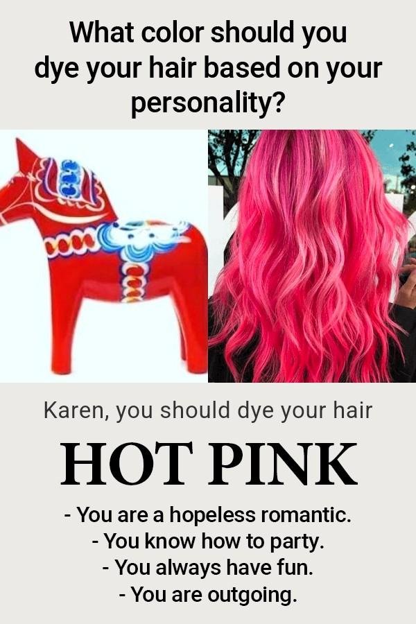 Well it's bleach blonde right now. Pink is interesting.