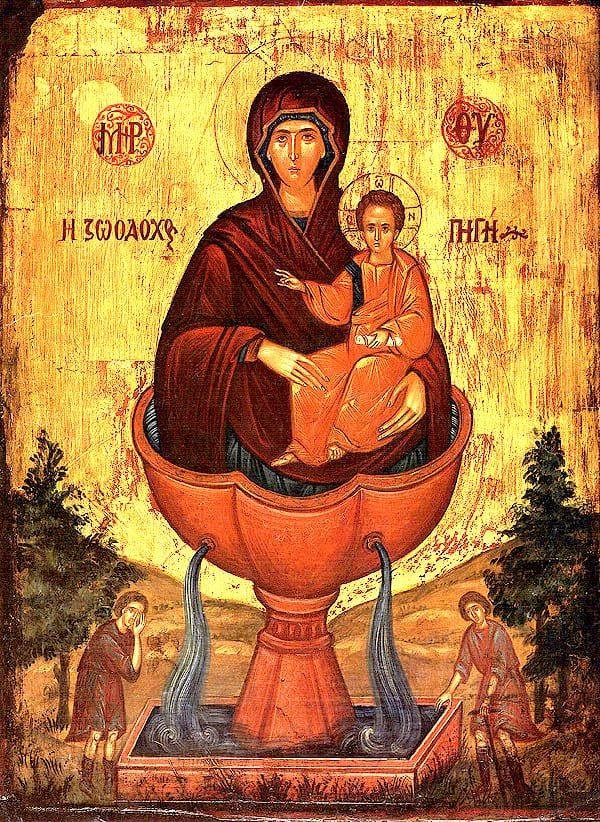 Theotokos of the Life Giving Font
Ζωοδόχος Πηγή.
Όρθρος 9 πμ, θεία Λειτουργία 10 πμ.