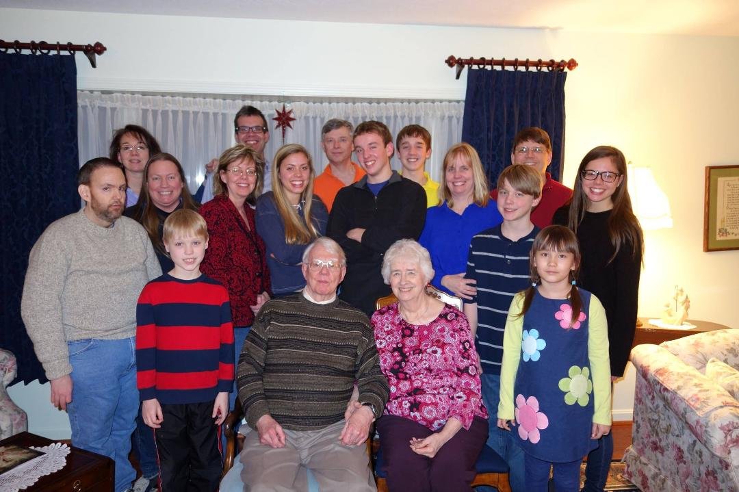 Jackie Klaphake, Here is a picture taken at my 80th birthday party. Included are all of my six children and seven of my twelve grandchildren (five are in college and couldn't attend). Please share with Laurel in case I ca