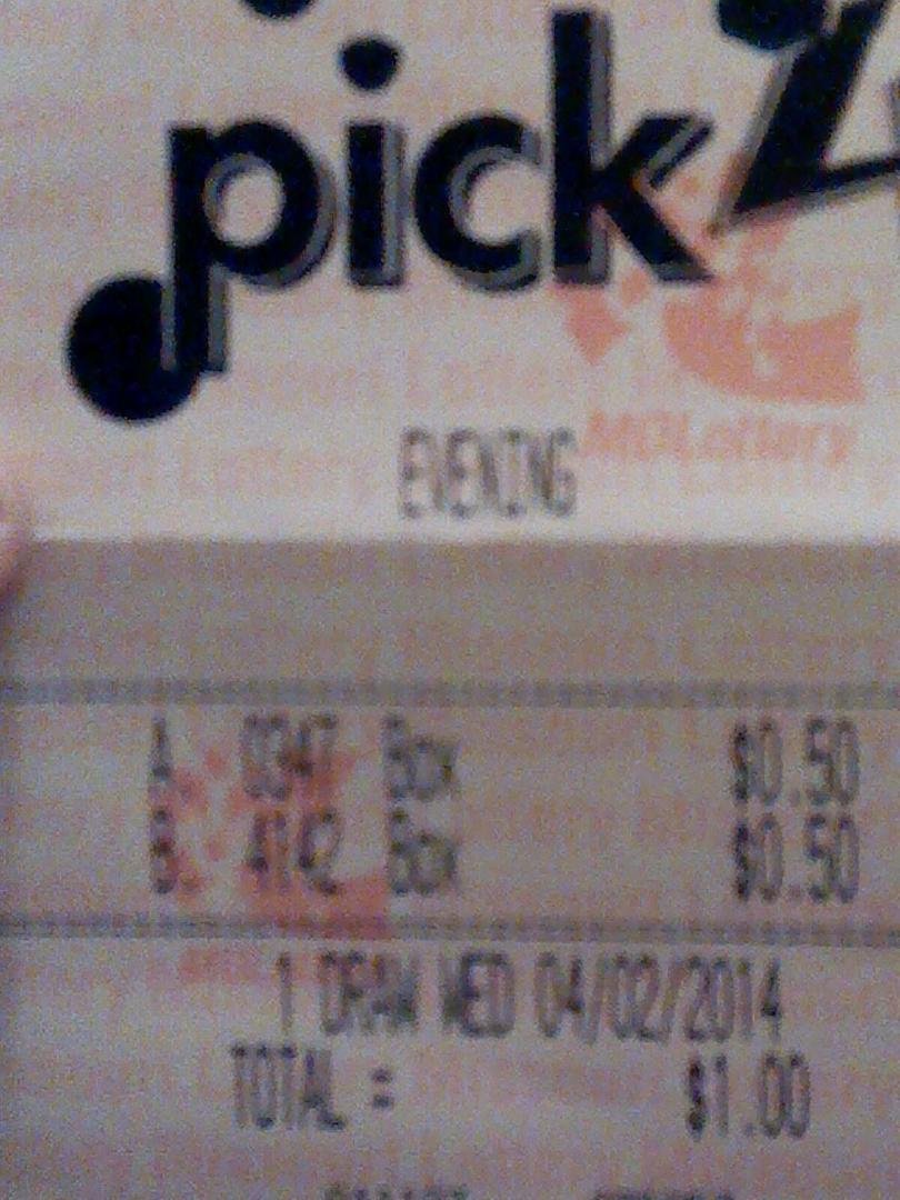 I've won $125.00 on this Pick 4 Evening drawing (7-3-4-0) & I played (0-3-4-7)! Not bad for a good night work!