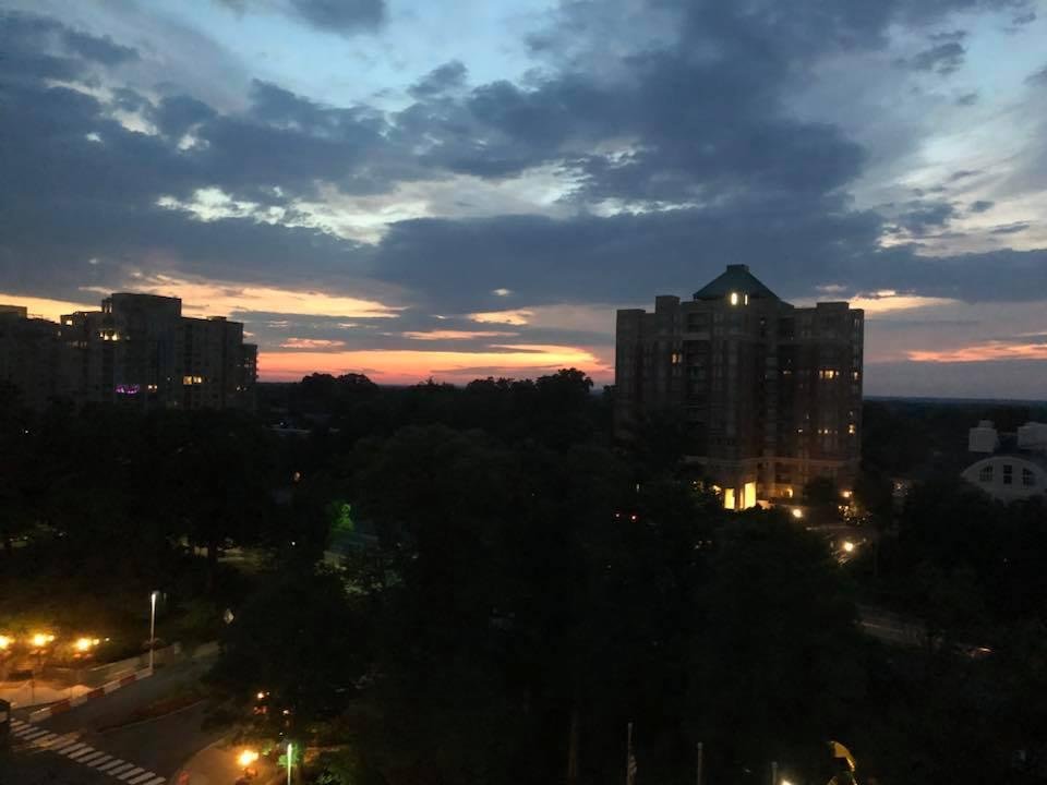 The view from my hotel room this morning, kind of pretty.