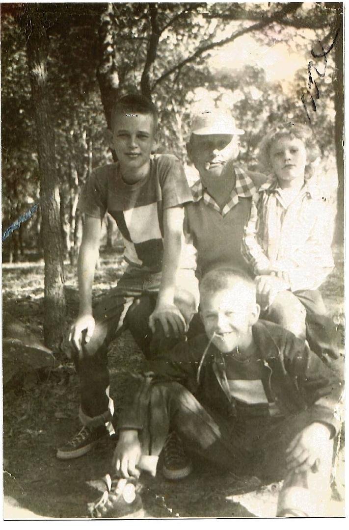 My dad, myself, my brothers, French and Curtis taken at Beaver's Bend, Oklahoma