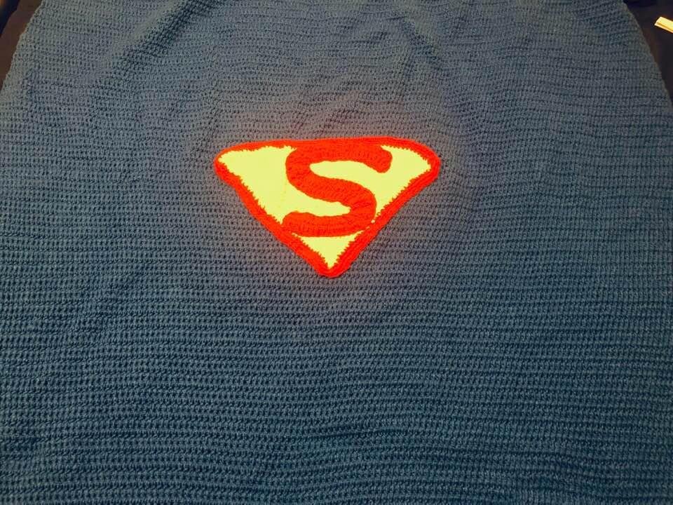 "My Mom" made me this throw blanket for my birthday. I LOVE IT. THANKS MOM. I love you.