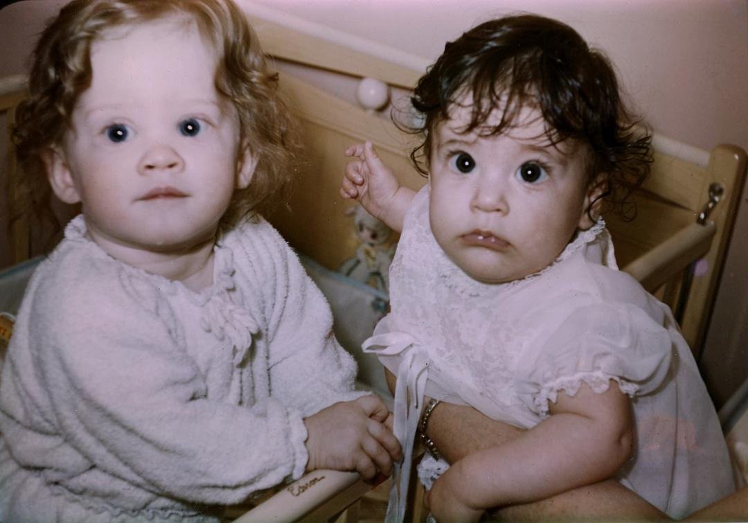 This is about as Throwback for a Thursday as I can get --- me and my longest-time friend Cindy Petchell Turke when we were babies. This is around when we met. My mother, Donna, and her mother, Diane, were best friends. :-)