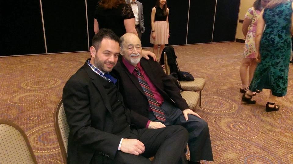 Here's Harley and dad before the big party began.....