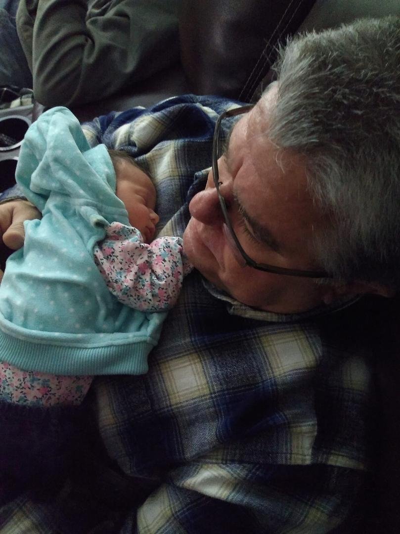 Grandpa has a new snuggle buddy!