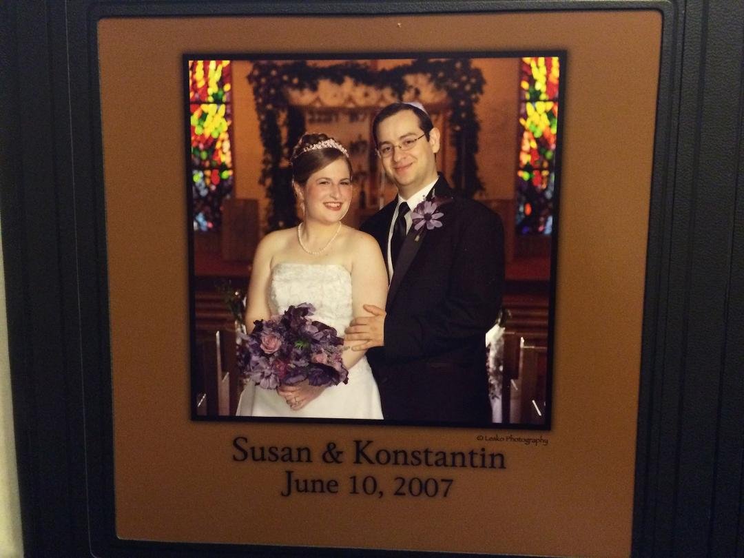 Happy Anniversary to our daughter Susan and her husband Konstantin on their ninth!!