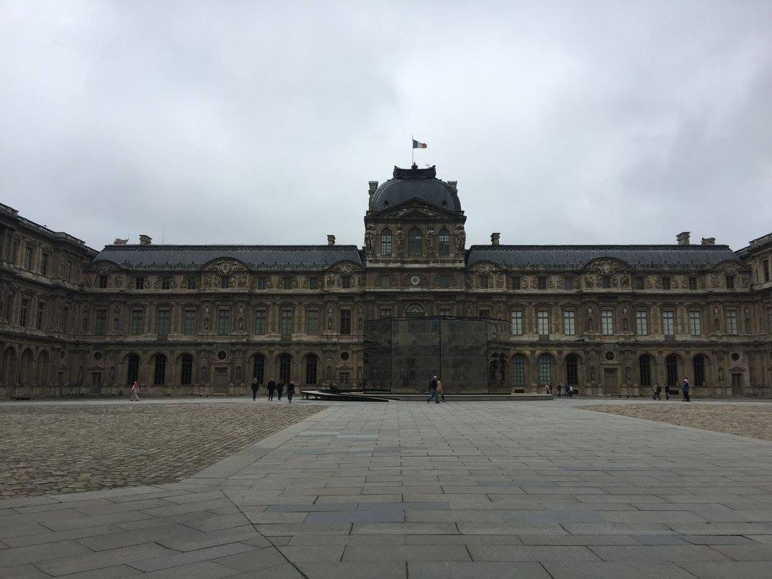 the grounds around the Louvre in Paris, France