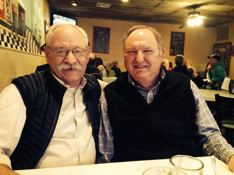 42 years ago these two fellows were wearing jungle fatigues in Viet Nam.  It was great to see you again and to meet Emily after all these years.