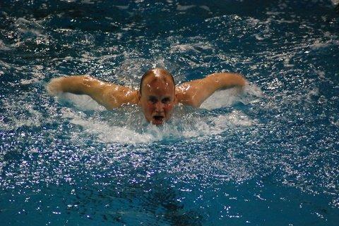 200 or 100 Fly. Second place.