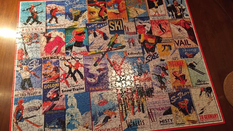 1000 pc Ski Poster Puzzle Complete!
