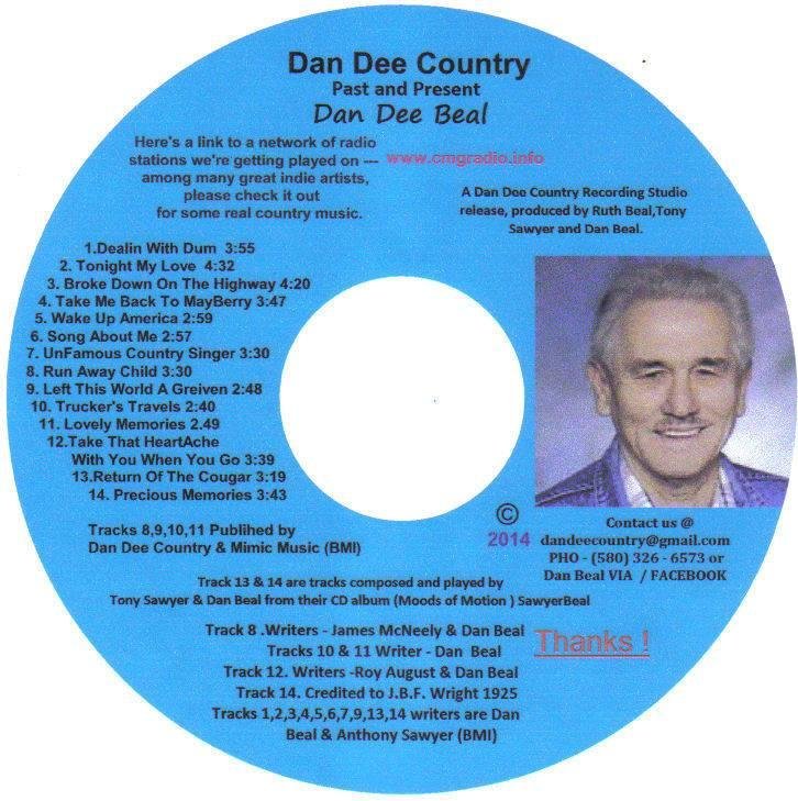 For anyone that would like to listen to some of the songs that are on my new CD here is the link.  THANK YOU !!!  ----http://www.reverbnation.com/control_room/artist/3245471/songs  They are available @ The Vape Shop 106 1/2