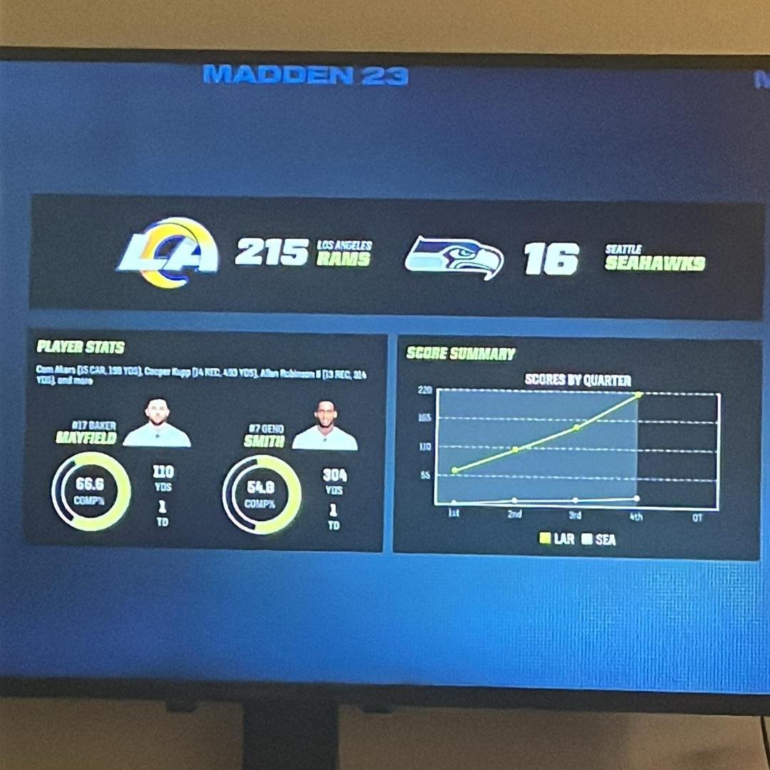 I just won in madden 215 - 16