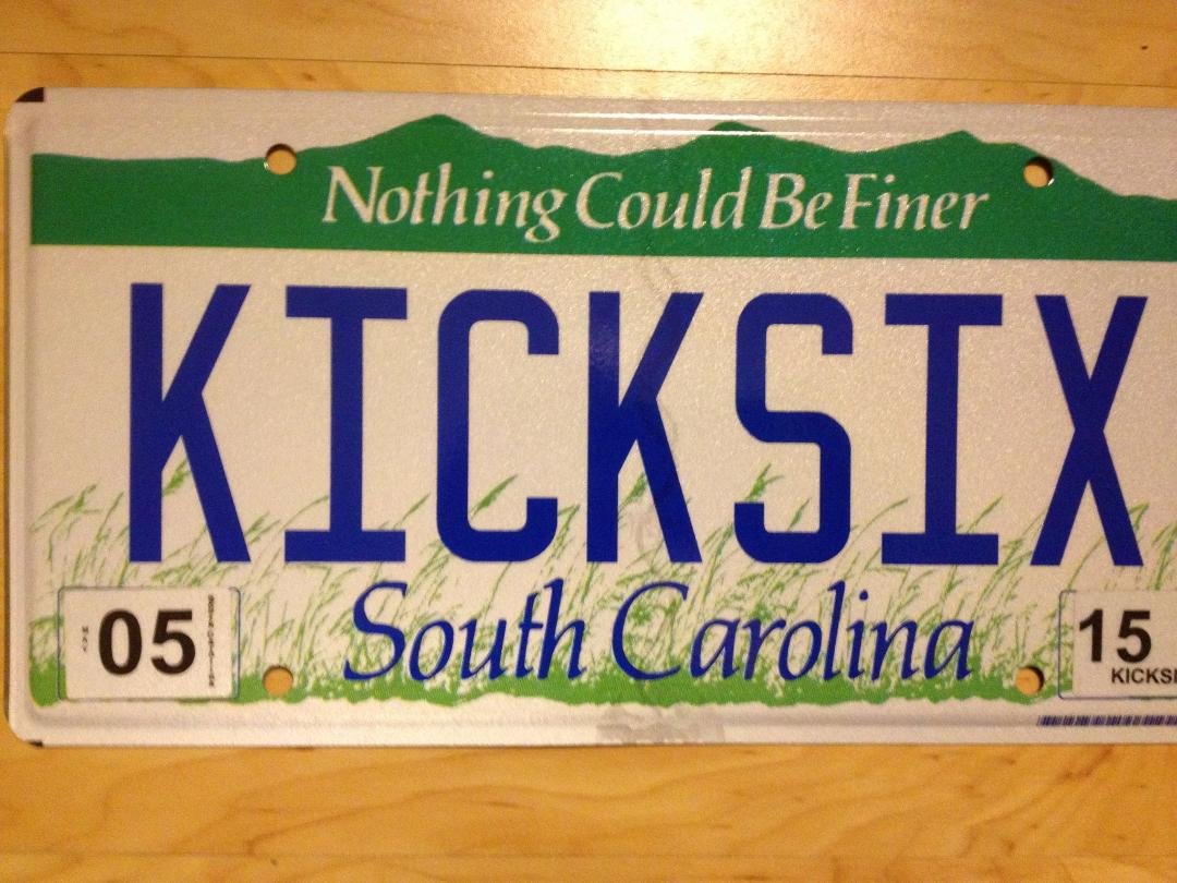 Only about half of you will like my new South Carolina tag.