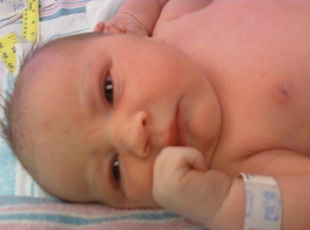 Avery has arrived! 8:17 am, 7 lbs 5.7 ounces, 19 inches.