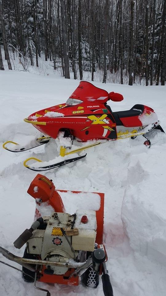 Some use a shovel I used my Ariens
L.O.L