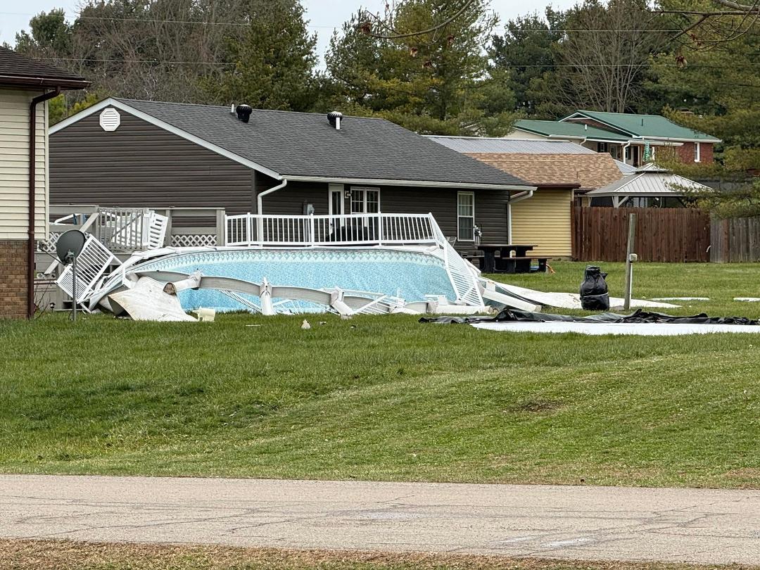 My neighbor’s pool didn’t survive the recent cold snap!