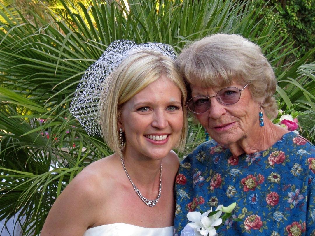 Audrey & G-Daughter at her wedding last summer