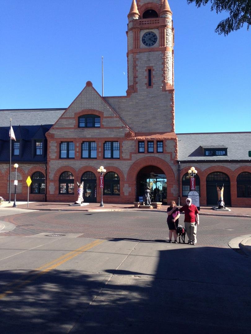 In front of Cheyenne train depot!
