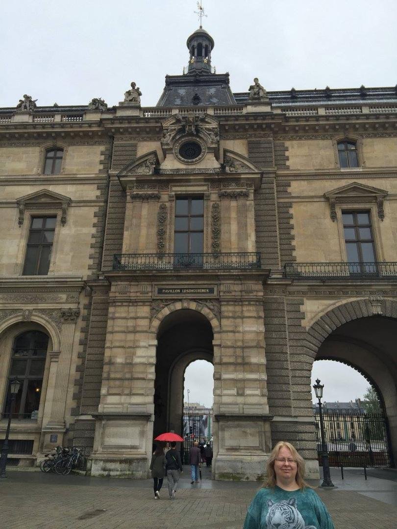 the grounds around the Louvre in Paris, France