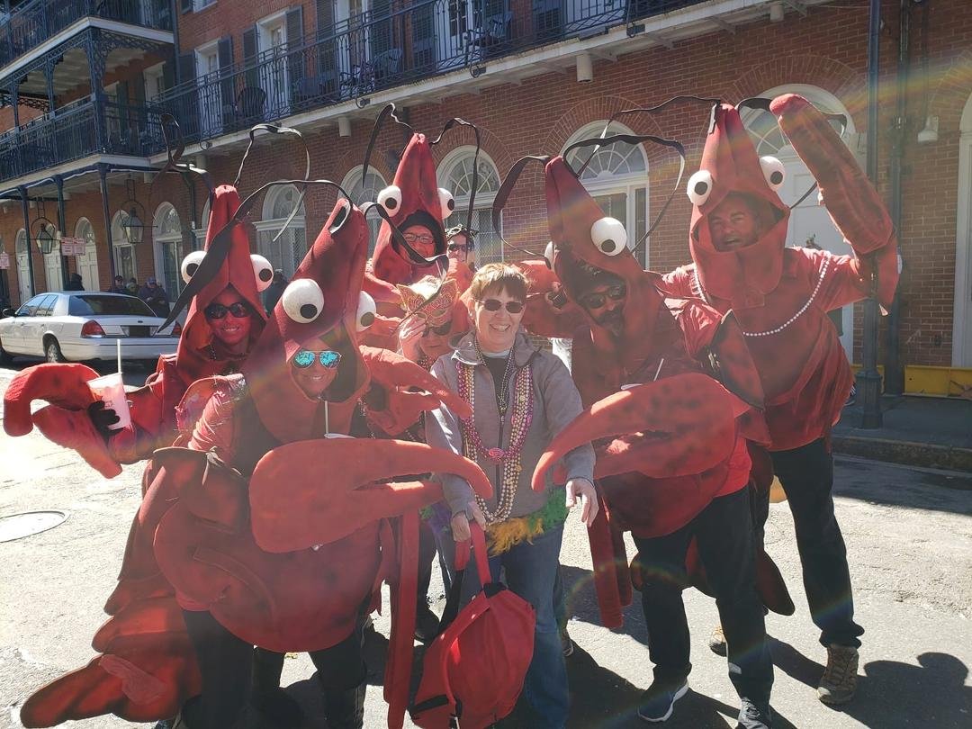 Enjoying New Orleans Crayfish!