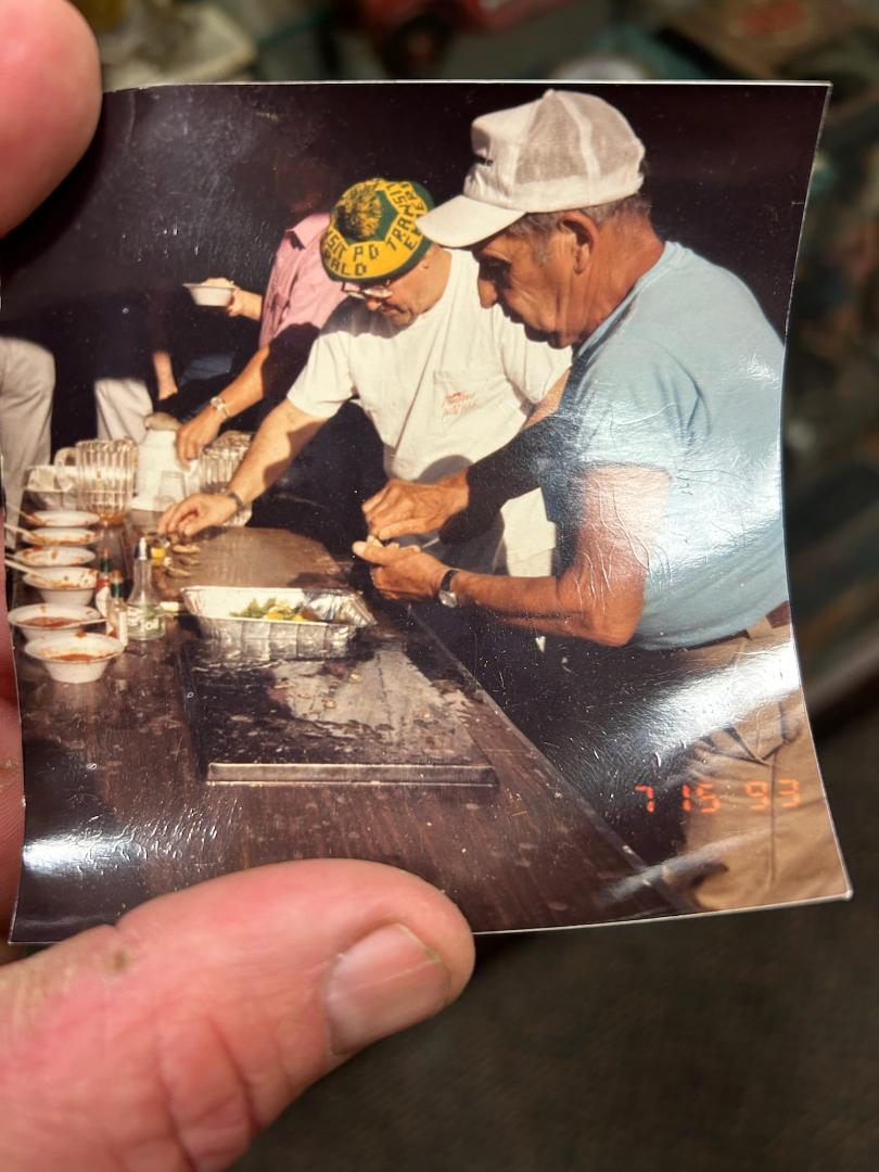 Pam Novello Smith My brother Billy was going through old pictures and came across this picture. Fireman's picnic. Charlie Weeks and your Dad!