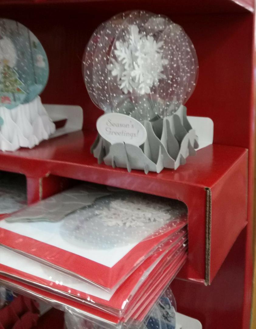 I found this snow globe at World Market. It's a gift card! There are 8 different "globes".