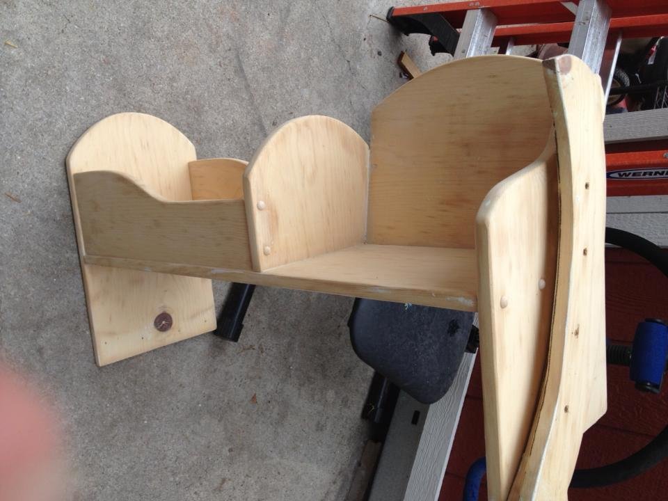 Riley's cradle/rocker.
Our neighbor ordered 2 of these.