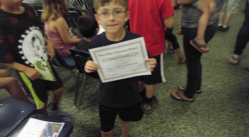 Davidson scholar. Nathan all a's for his 3rd grade year. Woohoo. M