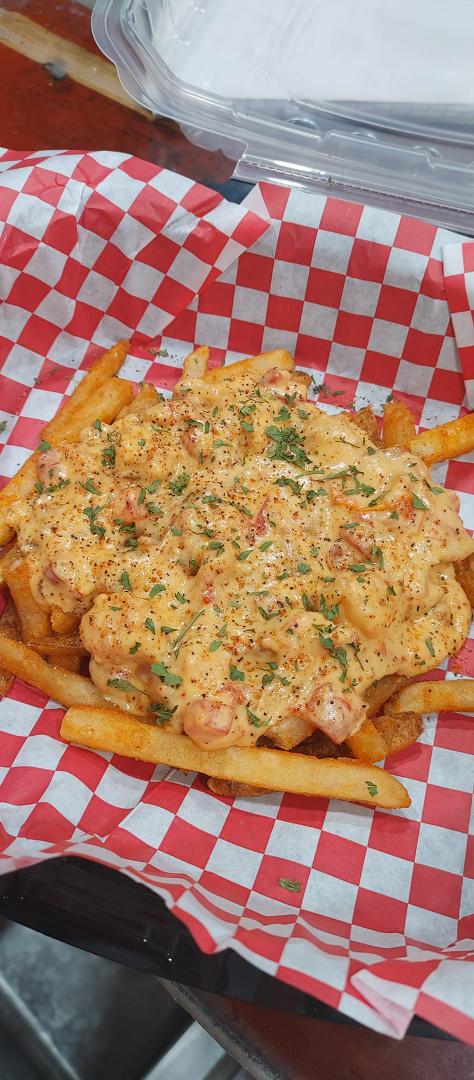 Seafood rotel over fries or nachos... Today!!!!while it lasts🔥