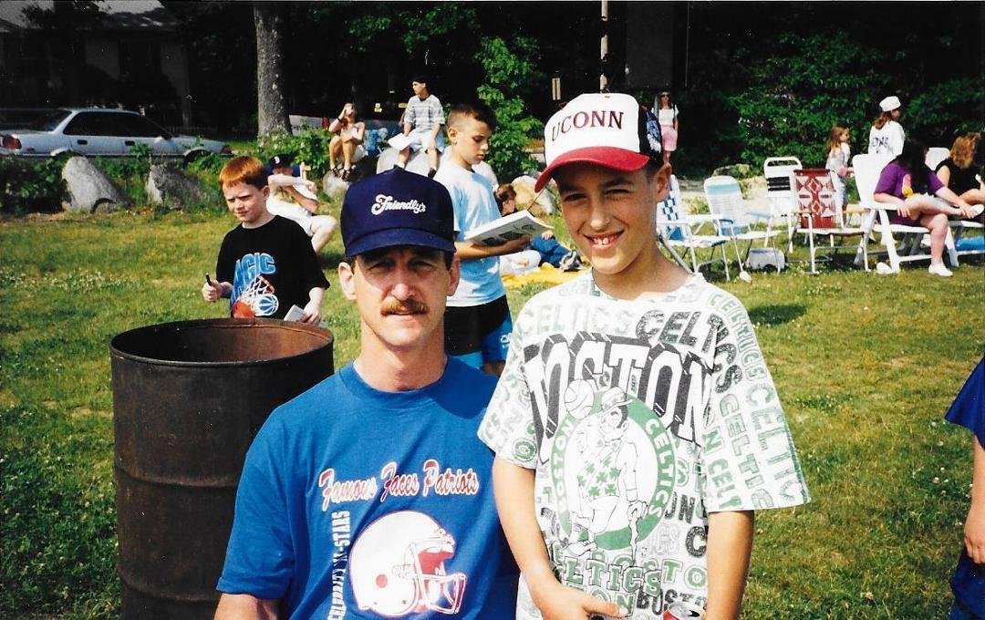 Found this picture of my son Rich with Patriot QB Steve Grogan at one of the BFD/BPD Softball games against the Patriots