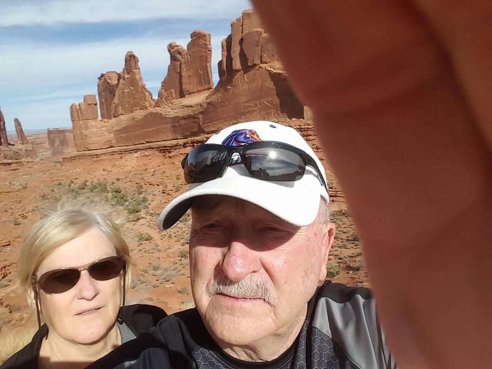 Arches National Park. Next stop Canyon land, cliff dwellings, Durango, then onto Yuma.